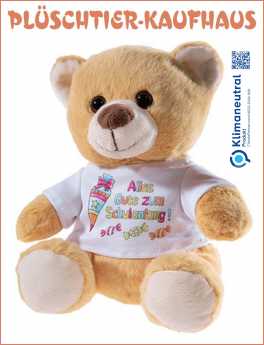 Schulanfang Teddybär, Schulanfang Teddy, Schulanfang Bär, Plüschtier Schultüte, Stofftier Schultüte, Kuscheltier Schultüte